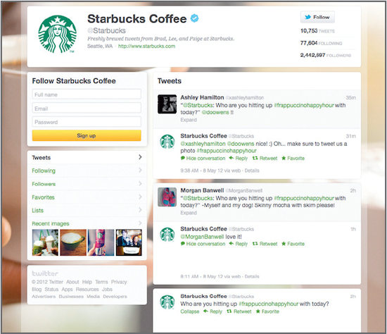 Starbucks asks fans to post images to redeem special offers