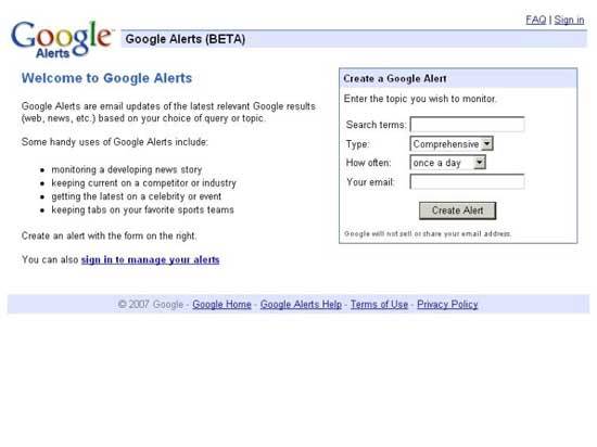 Google Alerts