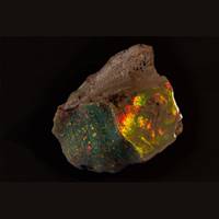 Two faces of the opal have been polished. Image courtesy: South Australian Museum