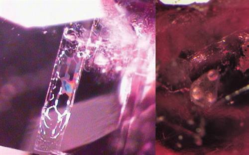 Figure 1. Natural ruby. Figure 2. Heat-treated ruby