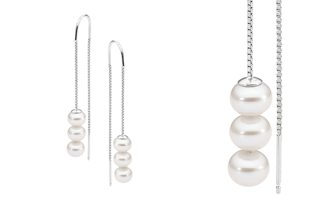 Ikecho Pearls’ threader earrings