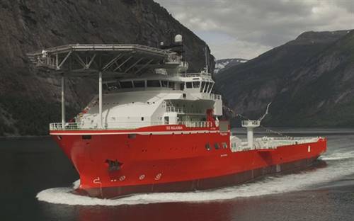 The mv SS Nujoma is the world’s largest and most advanced diamond exploration and sampling vessel. Image courtesy: De Beers