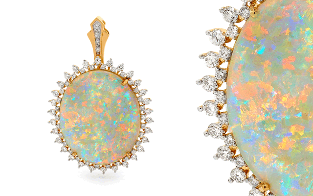 Opals Australia’s light opal pendant