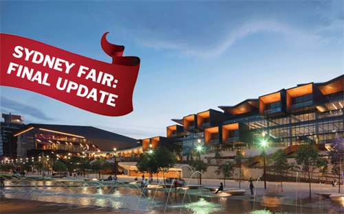 Last minute announcements continue ahead of the Sydney fair, which is held at the new ICC at Darling Harbour