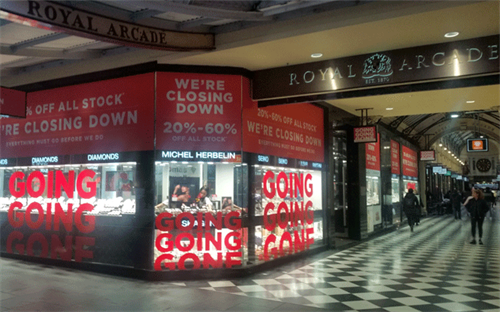 Thomas Jewellers has announced it will shut up shop in Melbourne's Bourke Street Mall