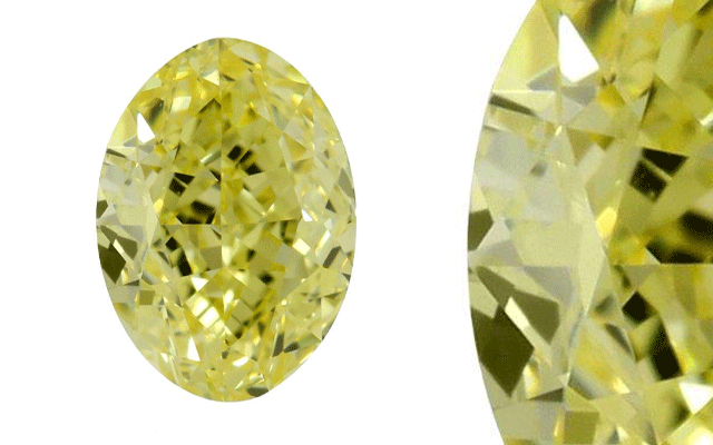 MiaMor Diamonds' fancy yellow oval diamond