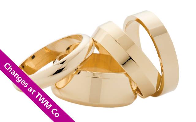 TWM Co is offering a same-day order and return service for its ‘plain’ wedding ring range