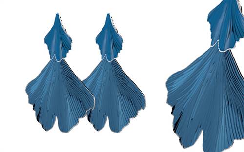 Dyrberg Kern Biloba earrings in blue