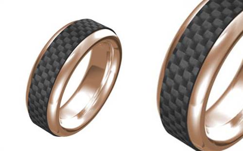 Cudworth stainless steel ring in rose gold