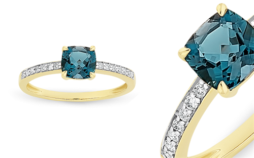 La Couronne Jewellery London Blue Topaz ring