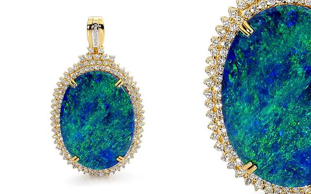 Opals Australia's 24.29-carat Australian Black Opal pendant