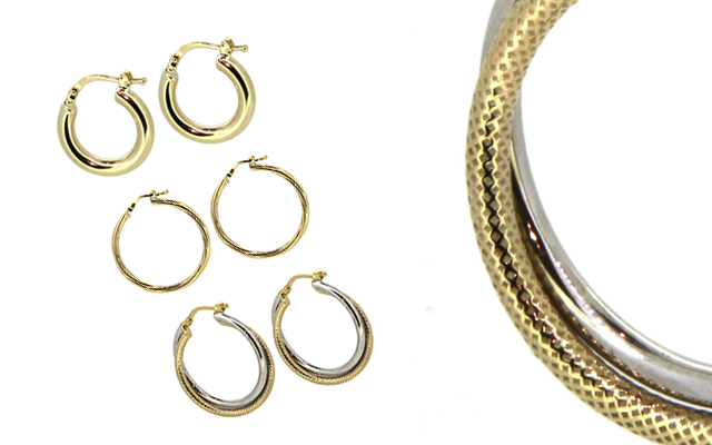 MGB Distributors' hollow hoop earrings range