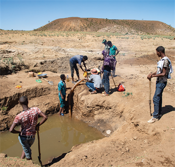 Picks, shovels, buckets and human muscle were the only mining techniques used in the sapphire fields