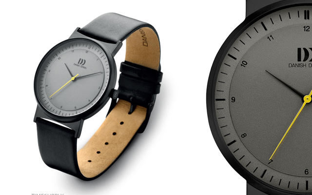 Danish Design’s matte black ion-plated stainless steel watch