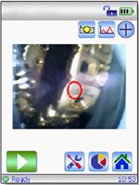 The GoldXpert Countertop XRF camera view