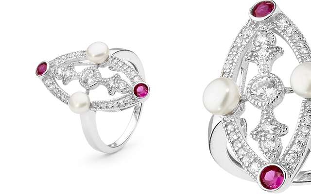 Ikecho Pearls' freshwater pearl ring