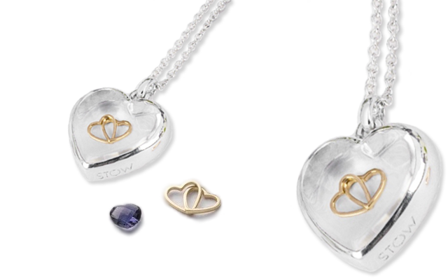 Stow Locket's sterling silver heart locket collection