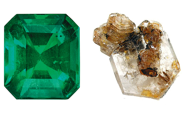 Left: Emerald | Right: Goshenite