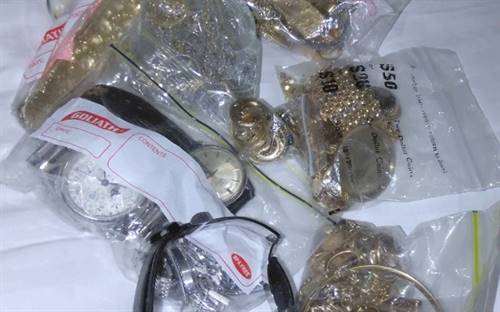 Jewellery and watches attained by NSW Police. Image courtesy: The Sydney Morning Herald