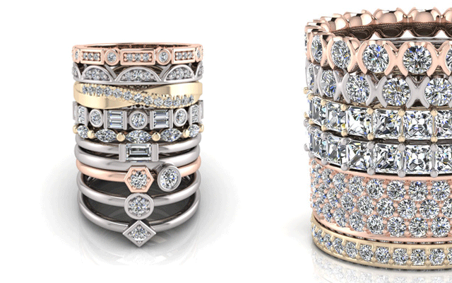 Chemgold's fully customisable stackable rings