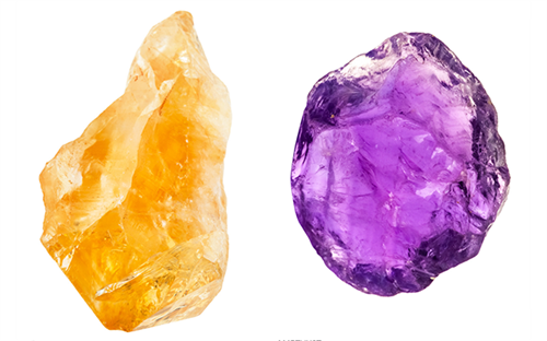 Image Left: Citrine | Right: Amethyst