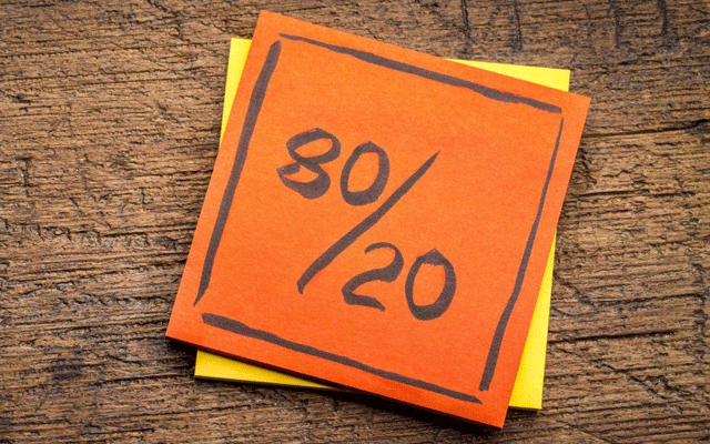 The 80/20 rule – AKA The Pareto Principle