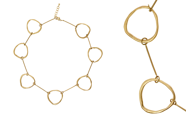 Dansk Smykkekunst's gold tone copper necklace