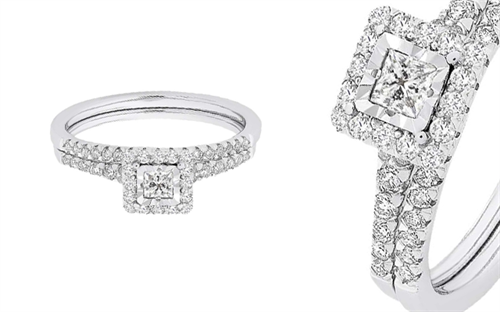 La couronne's 9-carat white gold diamond ring