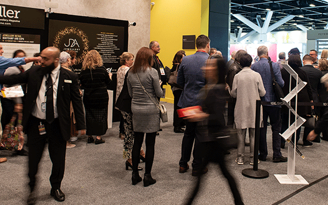 The crowds line up to enter the show floor ICC Sydney Exhibition Centre.