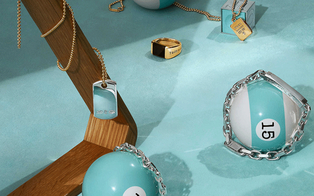 The Tiffany Men’s collection includes jewellery, accessories and luxury versions of everyday objects.