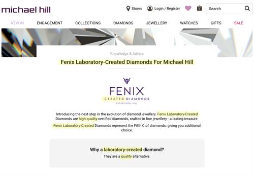 <b>AFTER</b> – Following <i>Jeweller’s</i> investigation into its marketing activities, Michael Hill changed some consumer information.