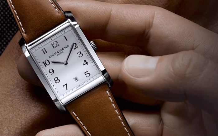 Hero campaign image for Baume & Mercier's new Hampton collection.