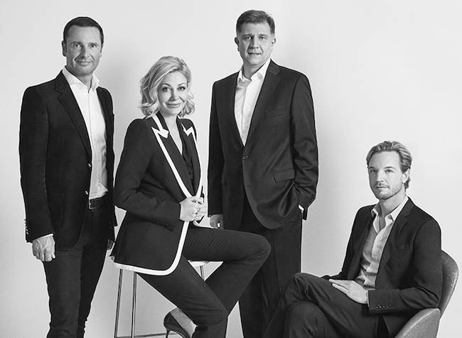 The Swarovski executive board – (from left) Robert Buchbauer, Nadja Swarovski, Mathias Margreiter, and Markus Langes-Swarovski – has undergone significant changes.