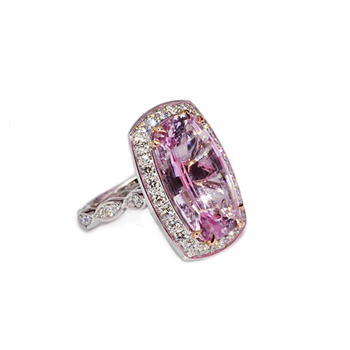 Pink topaz ring by Angela Hampton