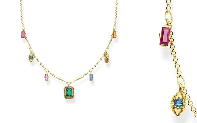 The Colourful Lucky Symbols necklace by Thomas Sabo