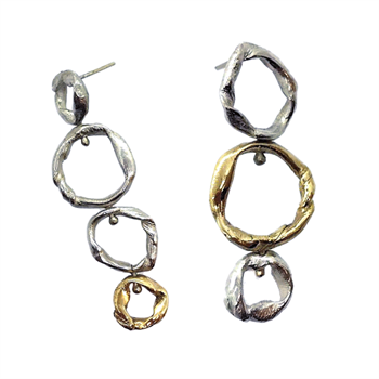 'Get Knotted' mismatched earrings by Claire Antill