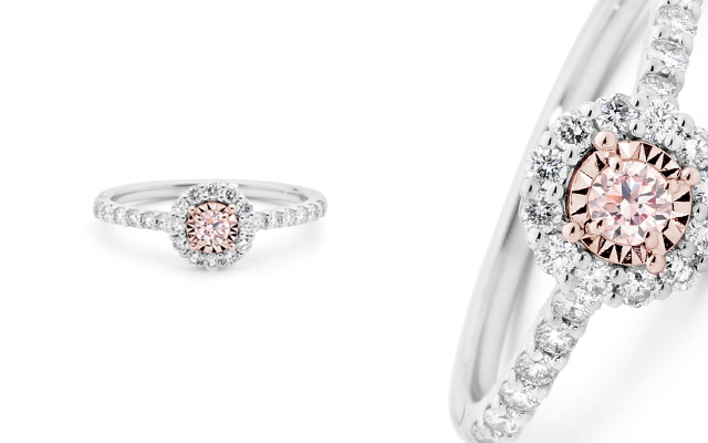 The Argyle Pink Moon ring from KL Diamonds.