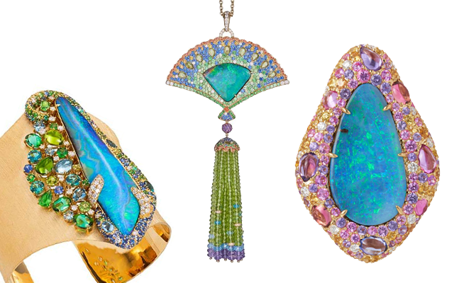 Pieces by Margot McKinney, Australia's queen of opals Images: Margot McKinney