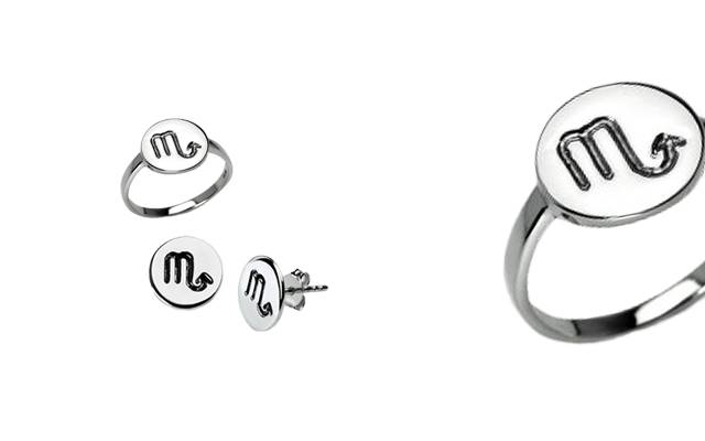 The new Zodiac Range of rings and stud earrings.