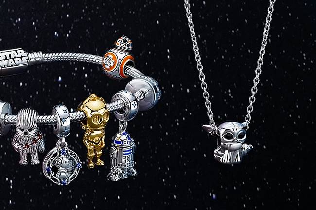 Sales and revenue have rebounded for Pandora Jewelry, despite the ongoing uncertainty of the COVID-19 pandemic. Image: The Pandora x Star Wars collection launched in October.