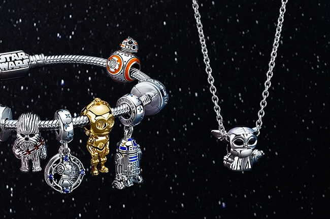 Sales and revenue have rebounded for Pandora Jewelry, despite the ongoing uncertainty of the COVID-19 pandemic. Image: The Pandora x Star Wars collection launched in October.