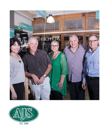 Whether it's through the website's live chat or in one of our branches, AJS' expert team is ready to serve the trade. L to R: Aletia Harper, Chris Harrison, Rene Vera, and Selwyn Brandt.