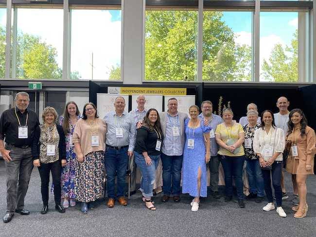 South Australian members of the Independent Jewellers Collective buying group with CEO Josh Zarb (centre) at the Adelaide Trade Days