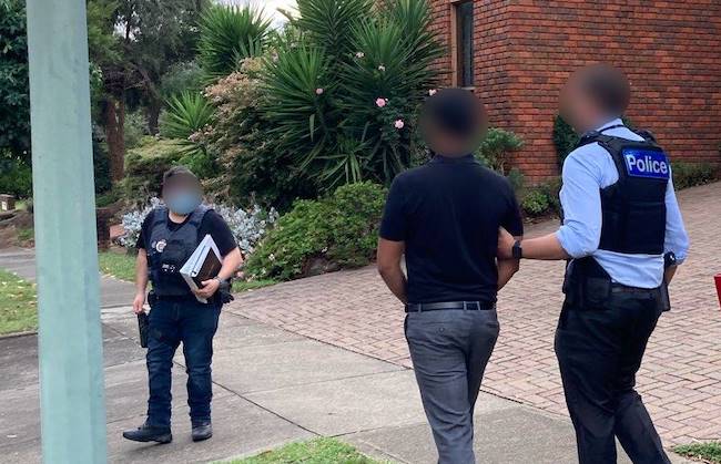 Melbourne gemstone dealer Ahmed Luqman Talib was arrested in Melbourne on Thursday 25 March by Australian Federal Police. Image credit: Australian Federal Police