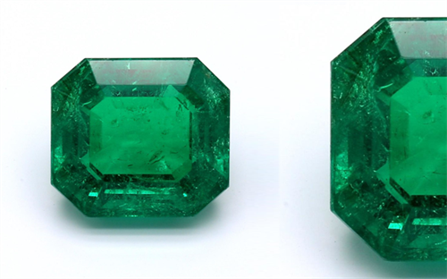 Colonial Gemstones range of untreated natural emeralds come in a variety of shapes and sizes of 2–5 carats.