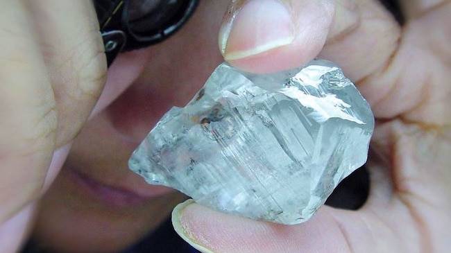 The Merlin Mine in the Northern Territory – which produced the largest rough diamond in Australian history (pictured) – is to be acquired by Perth's Lucapa Diamond Company. Image credit: Lucapa