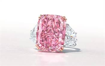 The ‘Sakura Diamond’ sold for $HK226.275 million at a Christie's auction in May. Image credit: Christie's