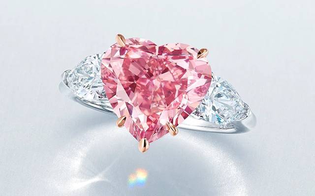 The Sweet Heart – a 4.19-carat heart-shaped vivid pink diamond ring, bought for $US6.56 million. Image credit: Christie