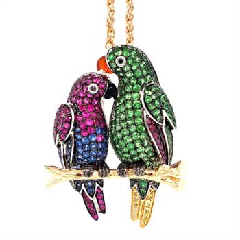 'Eclectus Parrot' pendant by Troy O’Brien.