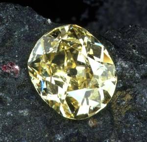 The Eureka Diamond was the first diamond discovered in South Africa and originally weighed 21.25 carats. It was later cut to a 10.73-carat cushion and is presently on display at the Mine Museum in Kimberley.